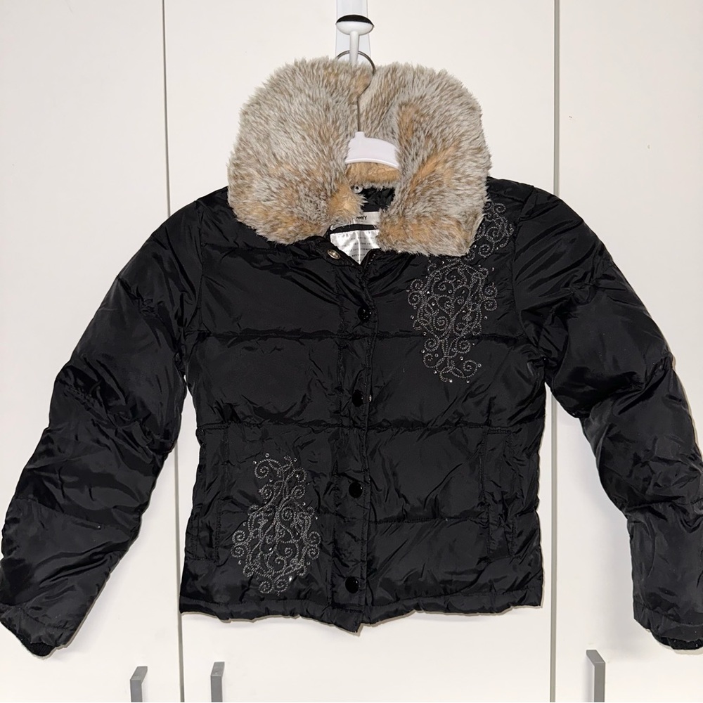 Girls | Medium Old Navy Puffer Jacket w detachable Faux Fur Collar